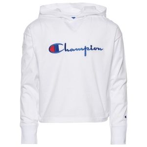Girls Champion Heritage Pullover Hoodie Size 6X NWT White